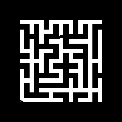 Binary maze with sprites